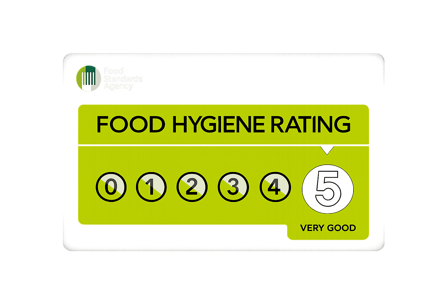 5 Star Food Hygiene Rating