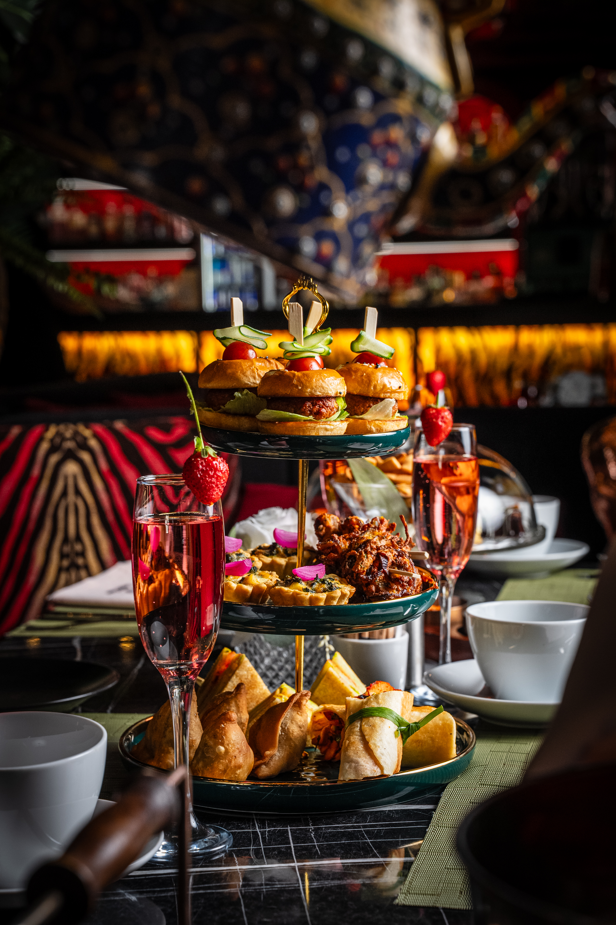 High Chai tiered stand at Shere Khan Enfield