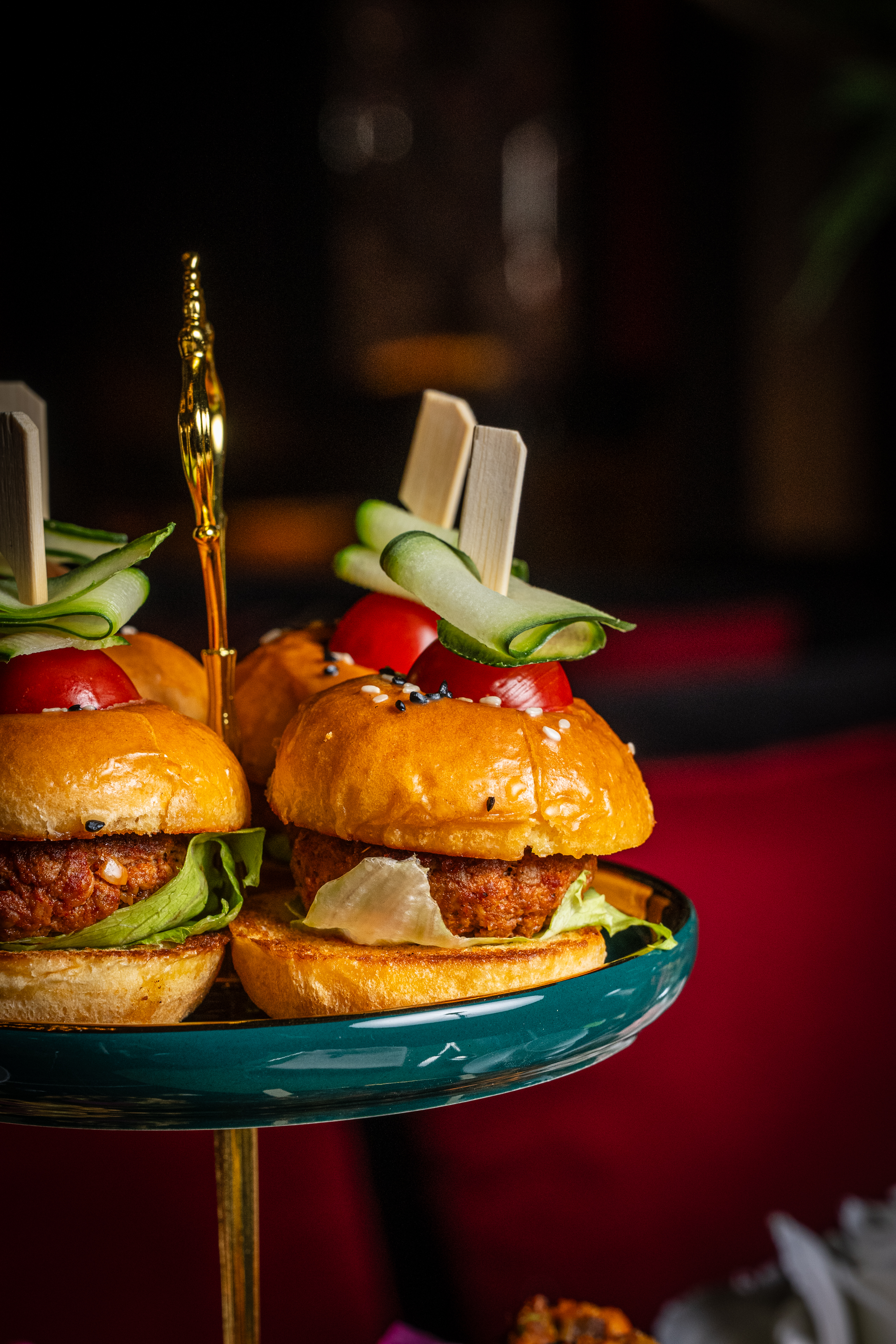 Galouti mini burger canapés, Shere Khan High Chai